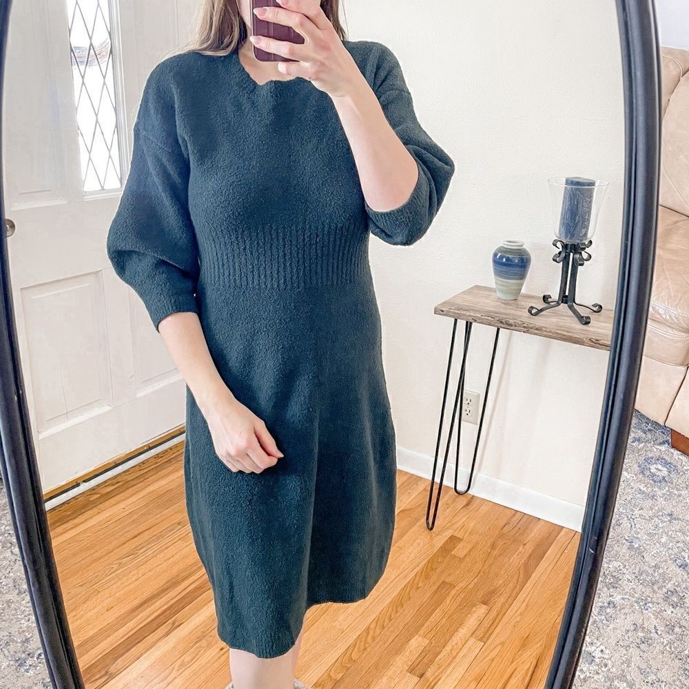 Kate Spade Crew Neck Textured Sweater Dress S